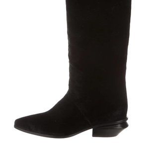 ALEXANDER WANG | Black Velvet Knee-High Boots, Size 8